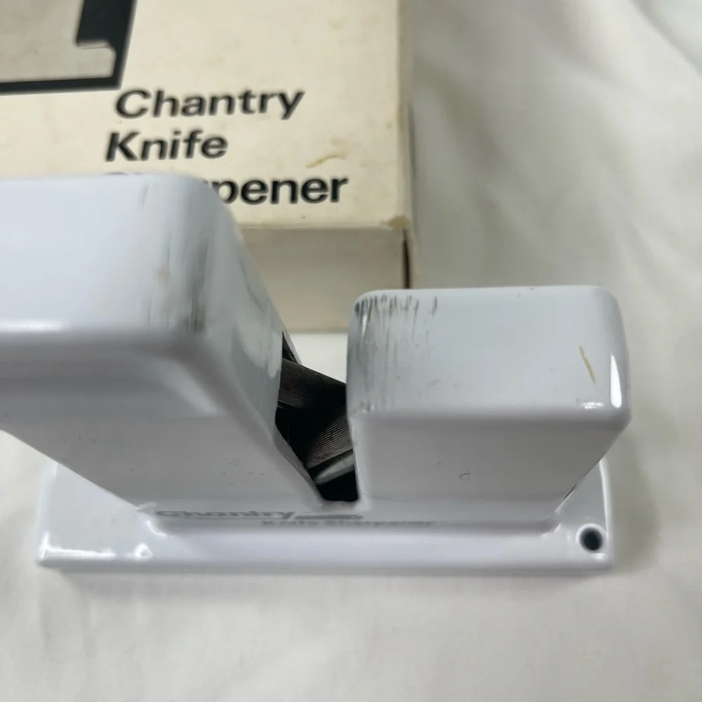Vintage Chantry White Pull Thru Knife Sharpener